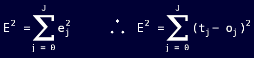 Vector summation of a multi-layer perceptron's output errors.