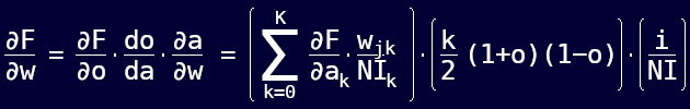 Second stage rationalisation of partial dF/dw.