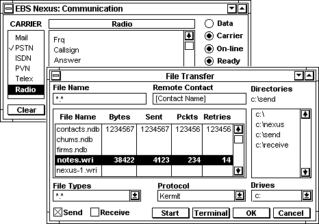 EBS Nexus data communications and file transfer.
