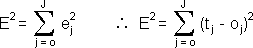 Vector summation of a multi-layer perceptron's output errors.