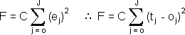 The complete output error function for a multi-layer perceptron.