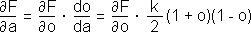 MLP training: change in output error resulting from a unit change in activation level of any neuron