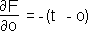 Can only know 'o' and rate of change of 'F' with 'o' for the output layer.