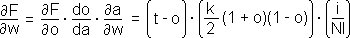 First stage rationalisation of partial dF/dw.