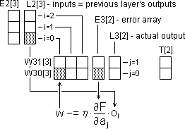 Adjust output layer's weights.