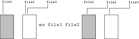 Unix command to change the name of a file.